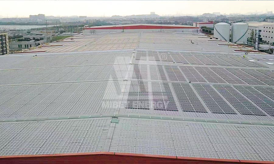 中國廣州 廠房屋頂柔性組件支架系統(tǒng) 12.5MW-2