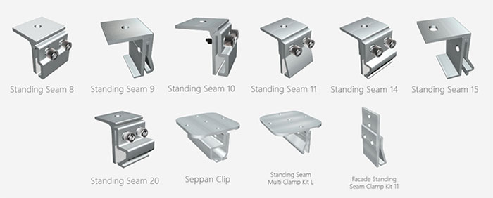 彩鋼瓦立縫金屬屋頂太陽(yáng)能夾具